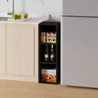 HOMLUX Étagère bibliothèque 3 niveaux ouverte, support de rangement polyvalent avec tablettes réglables Noir/Blanc