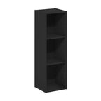 HOMLUX Étagère bibliothèque 3 niveaux ouverte, support de rangement polyvalent avec tablettes réglables Noir/Blanc