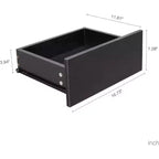 Buffet moderne Acekool avec lumières LED, meuble de rangement haute brillance pour cuisine, salle à manger et salon