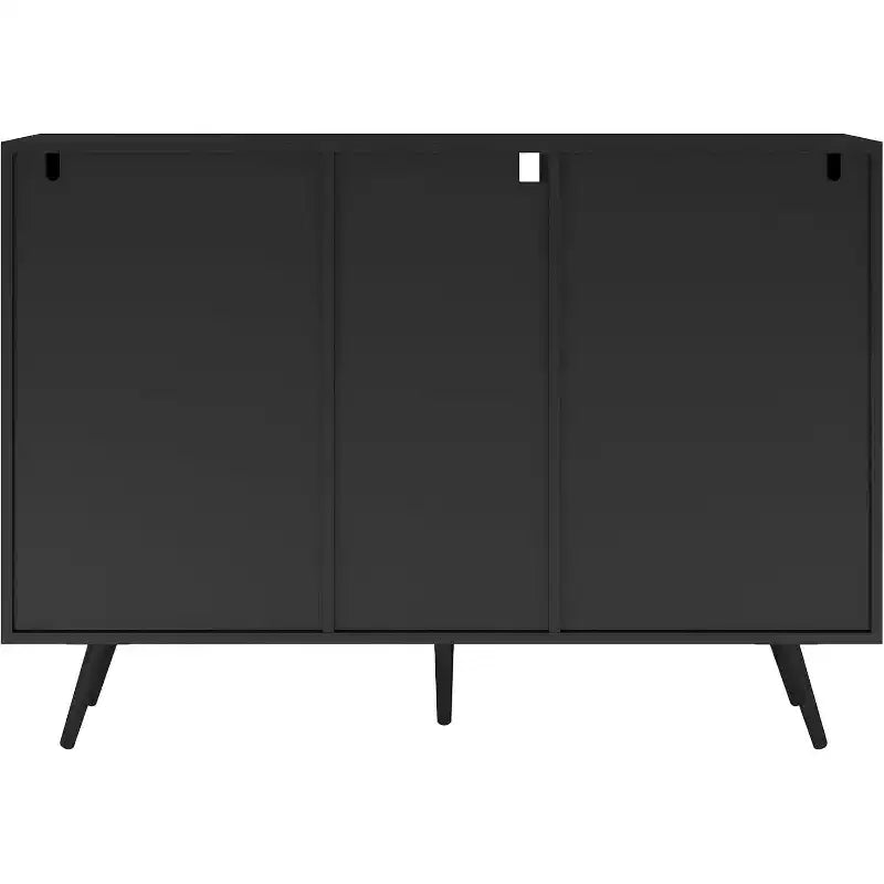 Buffet moderne Acekool avec lumières LED, meuble de rangement haute brillance pour cuisine, salle à manger et salon