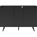 Buffet moderne Acekool avec lumières LED, meuble de rangement haute brillance pour cuisine, salle à manger et salon