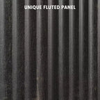 Bahut de Rangement Buffet avec Rainures, Armoire de Rangement de Cuisine à 2 Portes, Meuble Buffet Bar à Café avec Étagères Réglables