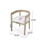 Ensemble de salle à manger GDFStudio Ladieu 5 pièces en bois et tissu rustique