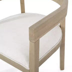 Ensemble de salle à manger GDFStudio Ladieu 5 pièces en bois et tissu rustique