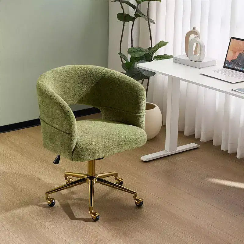 Karl Home | Fauteuil de bureau pivotant à dossier anneau en velours de 25,1 pouces
