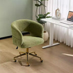 Karl Home | Fauteuil de bureau pivotant à dossier anneau en velours de 25,1 pouces