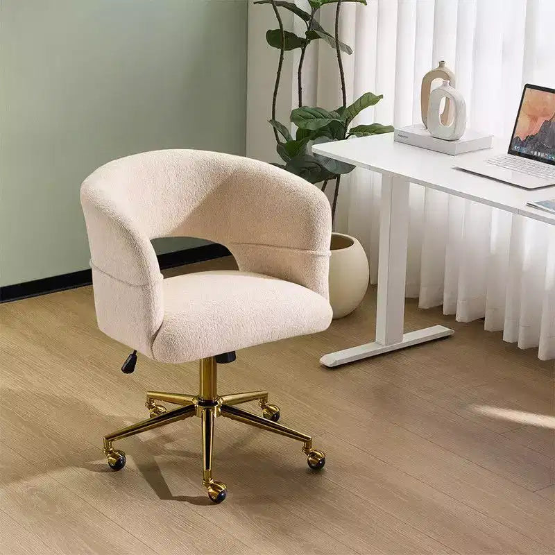 Karl Home | Fauteuil de bureau pivotant à dossier anneau en velours de 25,1 pouces