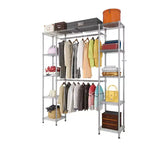 Porte-manteau Karl Home en acier au carbone plaqué argent 147x35x180 cm