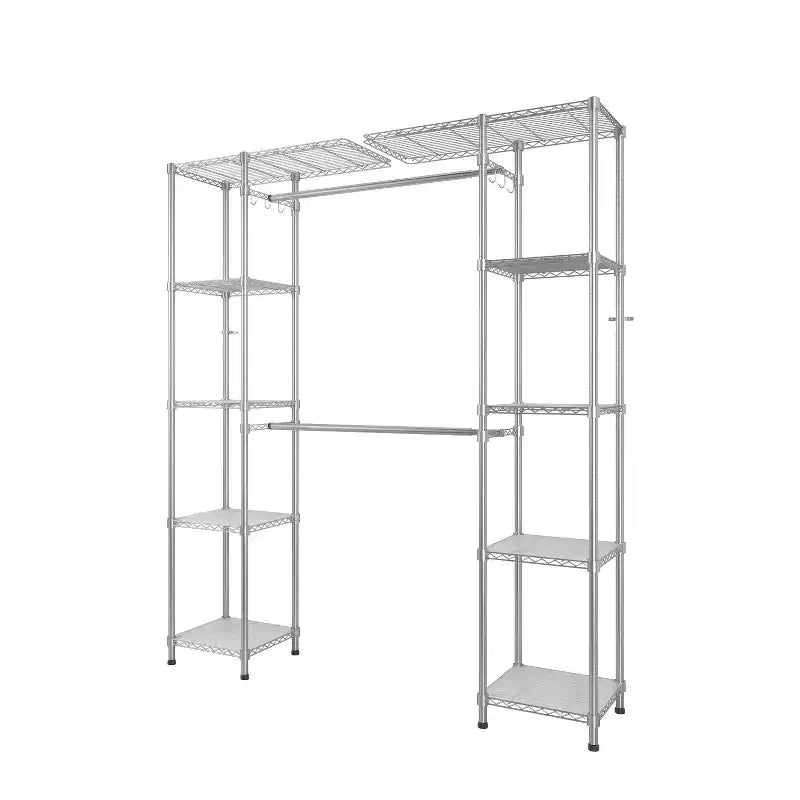 Porte-manteau Karl Home en acier au carbone plaqué argent 147x35x180 cm