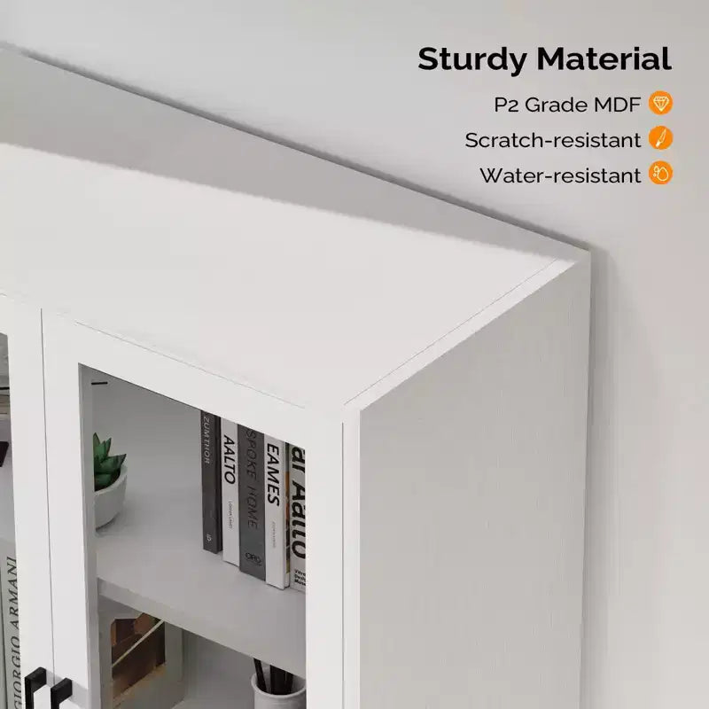 Karl Home Classeurs 1 tiroir en MDF (panneau de fibres à densité moyenne) blanc, 75 cm de large