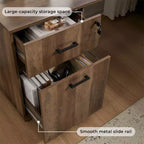Bureau d'angle en L avec plateau relevable de 180 cm, tiroirs de rangement, caisson de classement et station de charge pratique, bureau d'ordinateur pour bureau à domicile, bureau de direction en bois