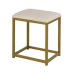 Table de toilette de luxe avec miroir, tiroirs, étagères, pieds en fer, ampoule dimmable, trois couleurs, panneau de particules en lin blanc