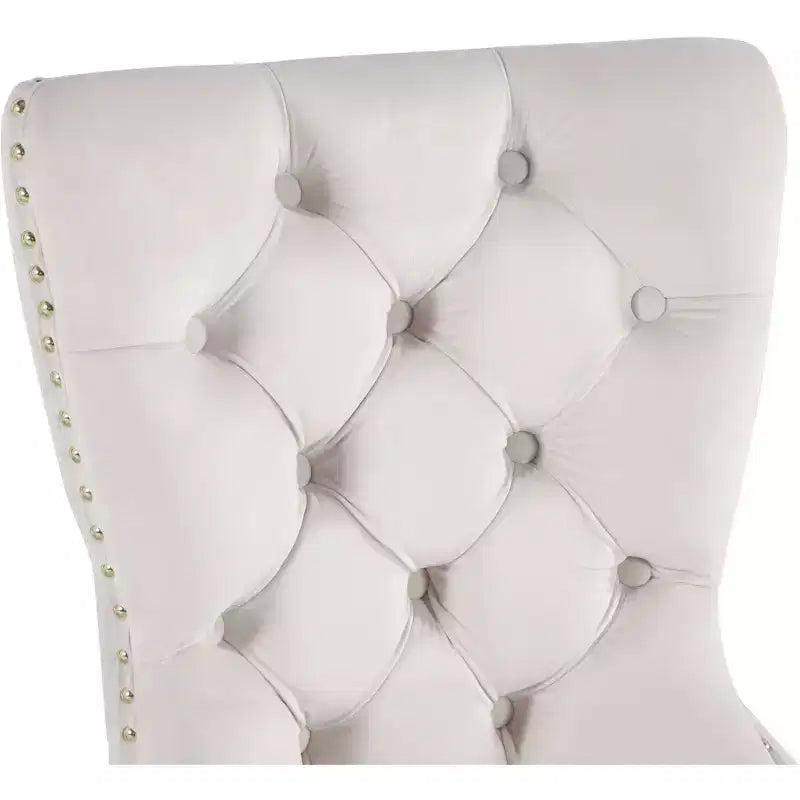 Meridian Furniture, chaises de salle à manger Carmen en velours, lot de 2