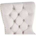 Meridian Furniture, chaises de salle à manger Carmen en velours, lot de 2