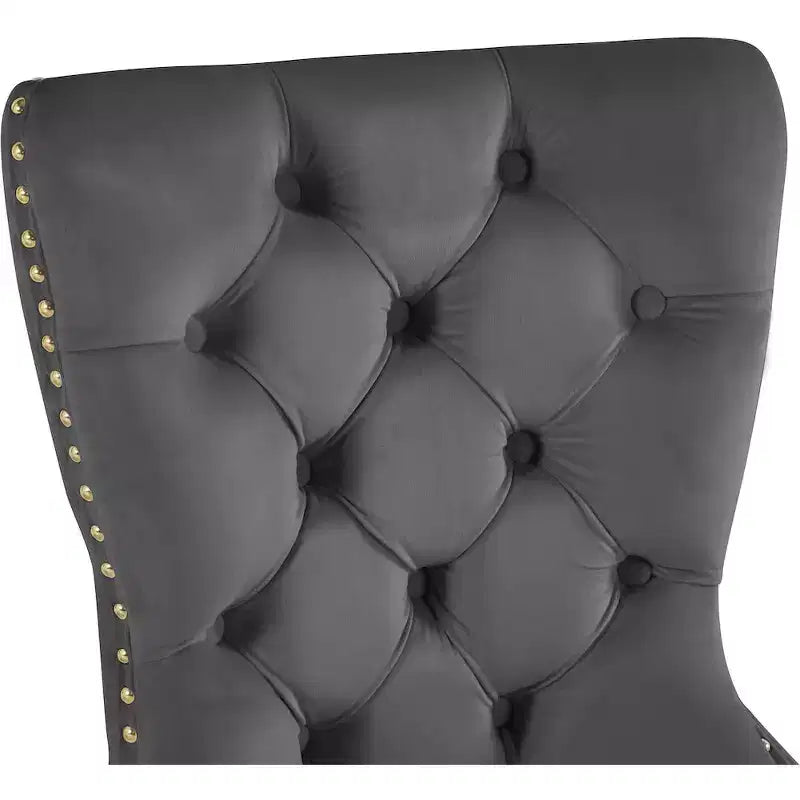 Meridian Furniture, chaises de salle à manger Carmen en velours, lot de 2