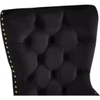 Meridian Furniture, chaises de salle à manger Carmen en velours, lot de 2