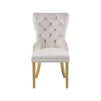 Meridian Furniture, chaises de salle à manger Carmen en velours, lot de 2