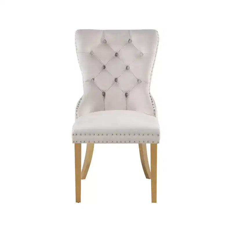 Meridian Furniture, chaises de salle à manger Carmen en velours, lot de 2