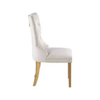 Meridian Furniture, chaises de salle à manger Carmen en velours, lot de 2