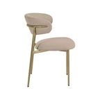 Meridian Furniture, Chaises de salle à manger Lupita en cuir végétalien taupe, lot de 2