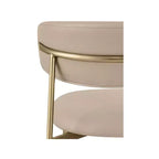 Meridian Furniture, Chaises de salle à manger Lupita en cuir végétalien taupe, lot de 2