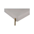 Meridian Furniture, Chaises de salle à manger Carly avec assise en cuir végétalien couleur taupe et dossier en tissu bouclé, ensemble de 2