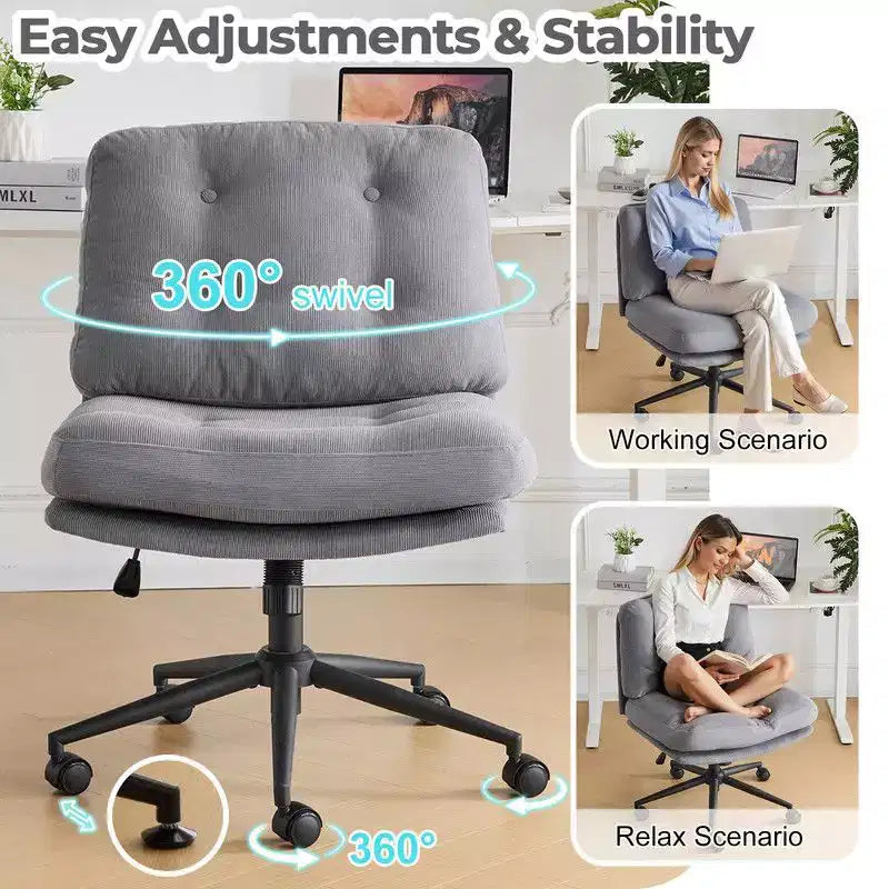 Karl Home | Chaise de bureau et de maquillage 25,2 pouces
