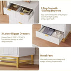 Commode à 5 tiroirs pour chambre à coucher, commode avec base en métal, armoire de rangement moderne pour salon, couloir, placard