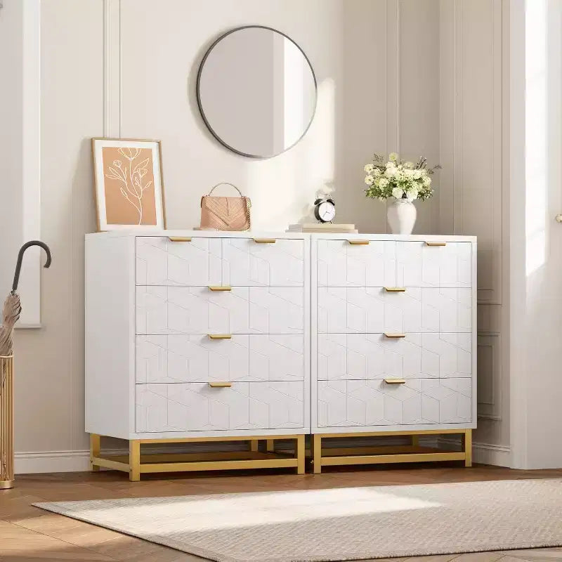 Commode à 5 tiroirs pour chambre à coucher, commode avec base en métal, armoire de rangement moderne pour salon, couloir, placard