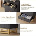 Commode à 5 tiroirs pour chambre à coucher, commode avec base en métal, armoire de rangement moderne pour salon, couloir, placard