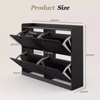 Meuble à chaussures avec 4 tiroirs basculants, grand meuble à chaussures autoportant dissimulé, meuble à chaussures d'entrée pour salon et chambre à coucher