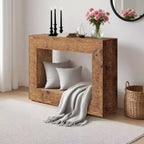 Console de 47 pouces de long pour entrée, table de canapé derrière le divan, table d'entrée en bois pour foyer et couloir, table d'appoint de couloir vintage