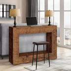 Console de 47 pouces de long pour entrée, table de canapé derrière le divan, table d'entrée en bois pour foyer et couloir, table d'appoint de couloir vintage