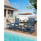 Table d'appoint d'extérieur à 2 niveaux - Table de patio en PEHD résistante aux intempéries pour piscine et terrasse