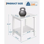 Table d'appoint d'extérieur à 2 niveaux - Table de patio en PEHD résistante aux intempéries pour piscine et terrasse