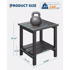 Table d'appoint d'extérieur à 2 niveaux - Table de patio en PEHD résistante aux intempéries pour piscine et terrasse