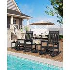 Table d'appoint d'extérieur à 2 niveaux - Table de patio en PEHD résistante aux intempéries pour piscine et terrasse