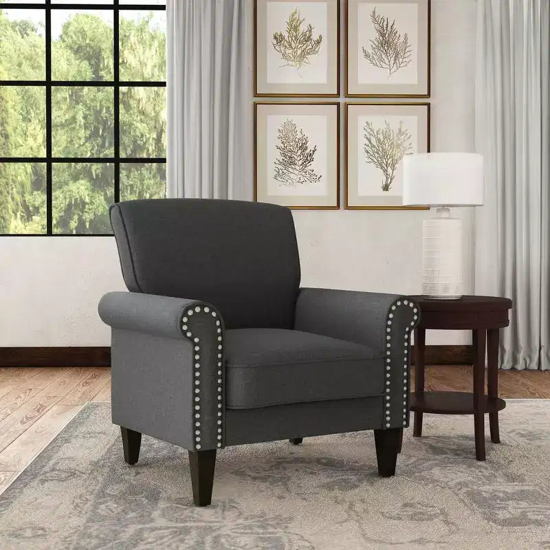 HL Home, Fauteuil traditionnel avec clous de tapissier