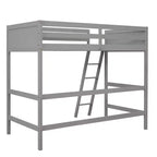 Lit mezzanine simple avec échelle, cadre de lit mezzanine en bois pour enfants, adolescents et adultes