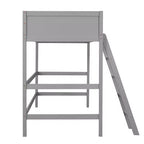 Lit mezzanine simple avec échelle, cadre de lit mezzanine en bois pour enfants, adolescents et adultes