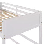 Lit mezzanine simple avec échelle, cadre de lit mezzanine en bois pour enfants, adolescents et adultes