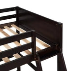 Lit mezzanine simple avec échelle, cadre de lit mezzanine en bois pour enfants, adolescents et adultes