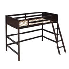 Lit mezzanine simple avec échelle, cadre de lit mezzanine en bois pour enfants, adolescents et adultes