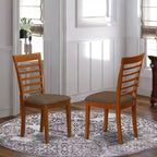 HomeStock Chaise de Cuisine Lot de 2 Chaises de Salle à Manger Traditionnelles Marron Selle