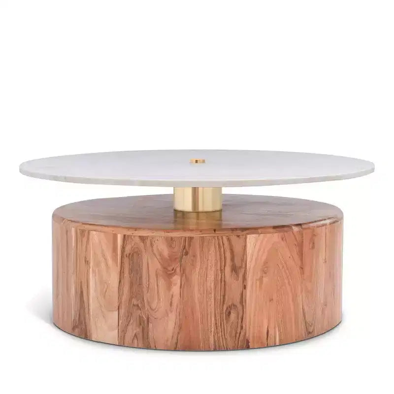 Meridian Furniture,Stonewood Natural Acacia Wood Coffee Table