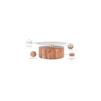 Meridian Furniture, Table basse en bois d'acacia naturel Stonewood