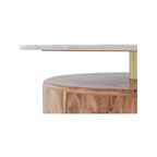 Meridian Furniture, Table basse en bois d'acacia naturel Stonewood