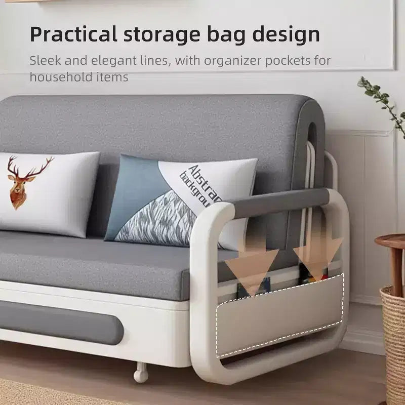 Canapé-lit multifonctionnel 3-en-1 Gaoyangjiaju avec armoire de rangement en bois