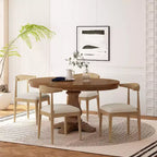 Christopher Knight Home Cotterell Ensemble de salle à manger 5 pièces extensible en bois et tissu contemporain