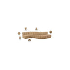 Meridian Furniture, Canapé modulable Arc en velours